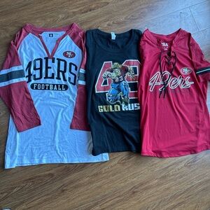 49ers women’s Football Shirt Set - Red, Black, White